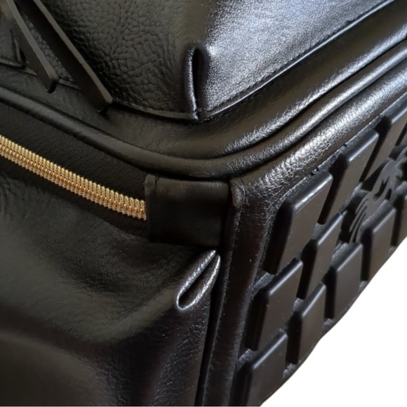 ITZY RITZY Mini Vegan Leather Diaper Bag Backpack in Classic Black - Picture 4 of 9